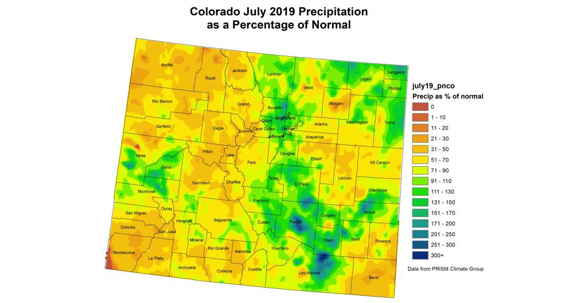 Precipitation July 2019
